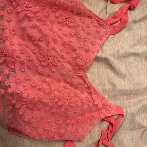 Pink Floral Embroidered Top